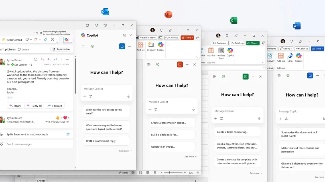 Microsoft lanserar gratis Copilot Chat i Office-appar för företag