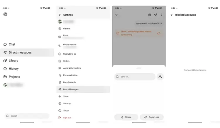 ChatGPT ska bli mer social – planerar att införa direktmeddelanden i Android-appen