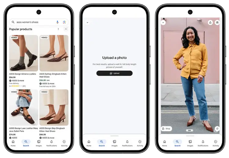 Google låter dig prova skor digitalt – direkt med din egen kropp i kameran