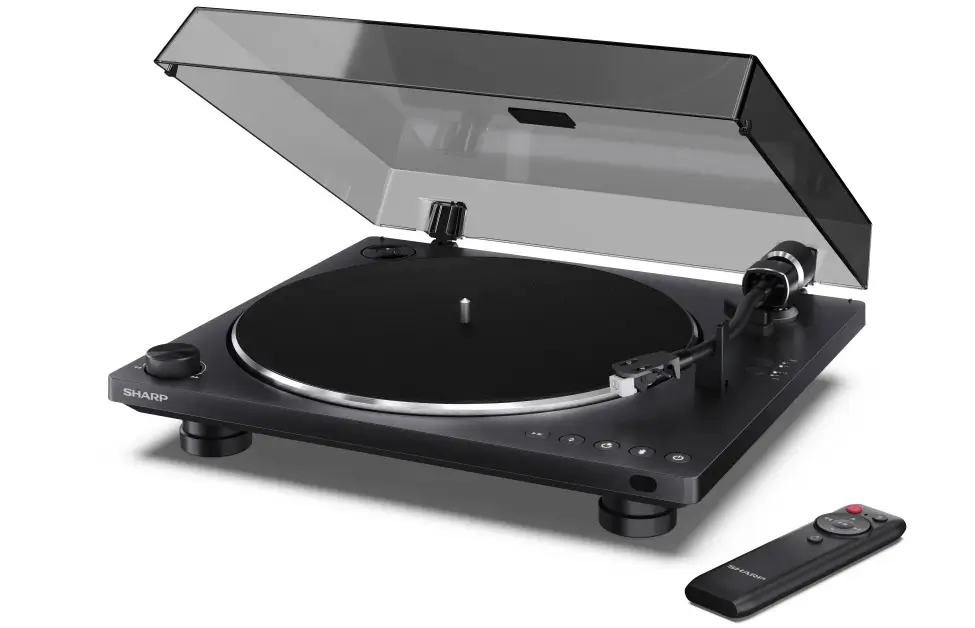 Sharp lanserar vinylspelare med fjärrkontroll, Bluetooth och USB – retro möter bekvämlighet